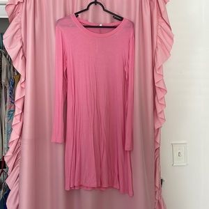 Pink long sleeve dress